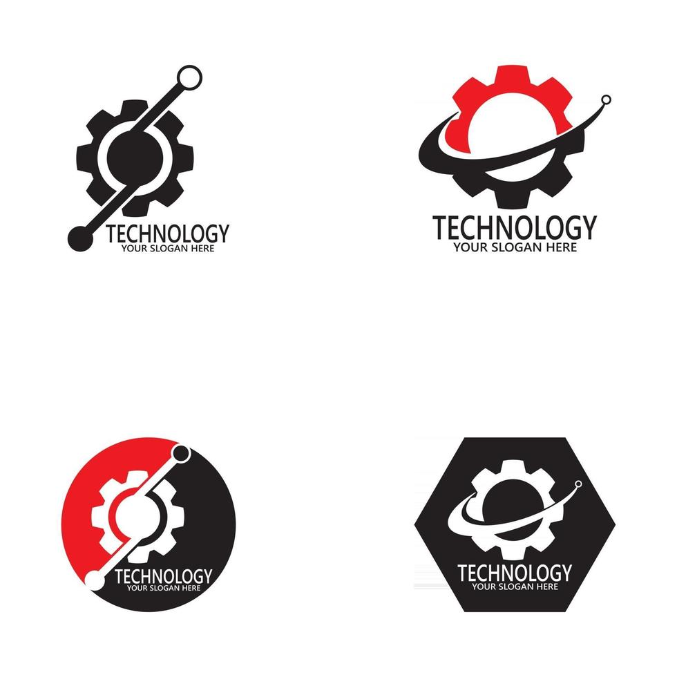 Business technology logo design vector template