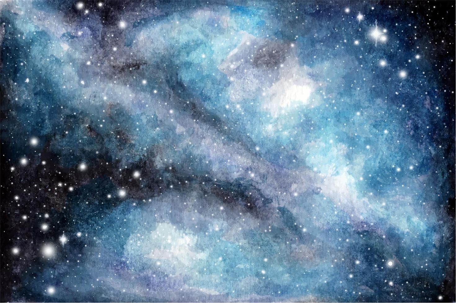 Abstract watercolor galaxy sky background, Cosmic texture. Night sky. vector