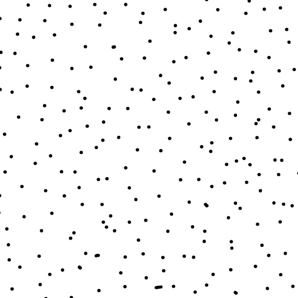 Polka dots brush painting pattern on background - hand drawn vector