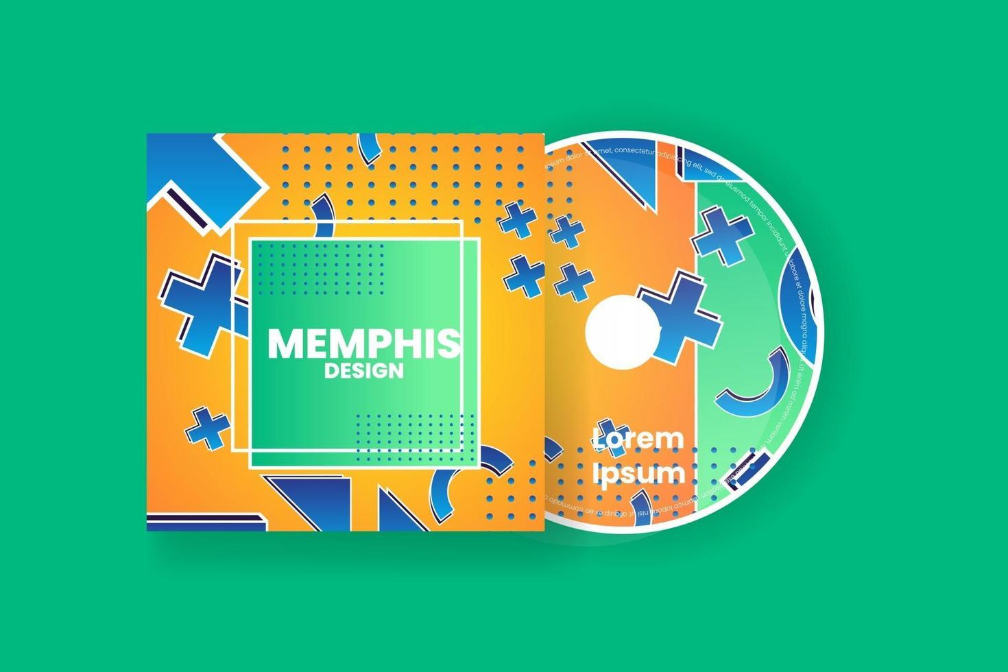 Cd cover design template. Abstract background Vector illustration.