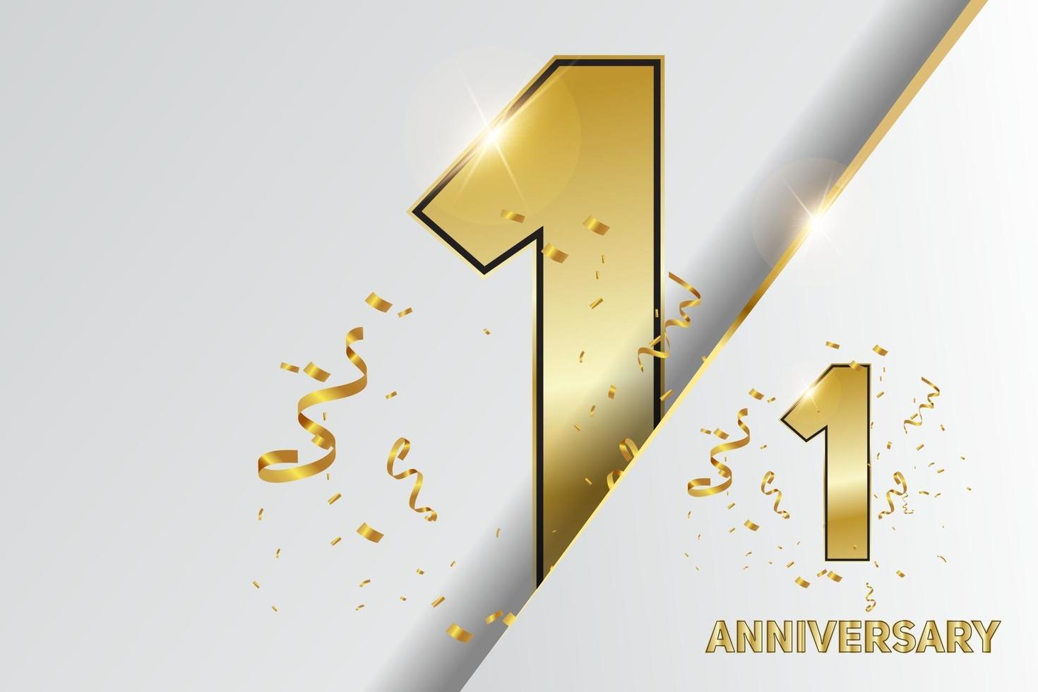 first year Anniversary celebration. vector