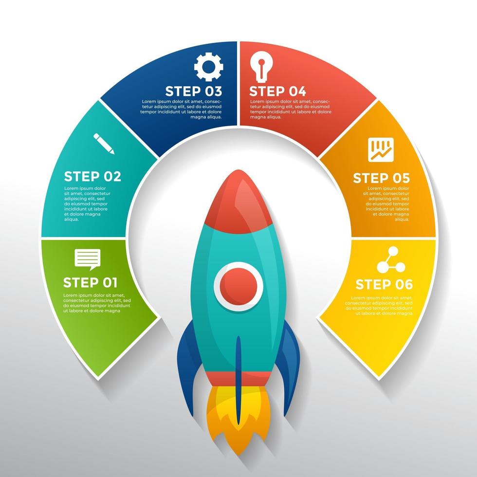 Infographic Progress Template vector