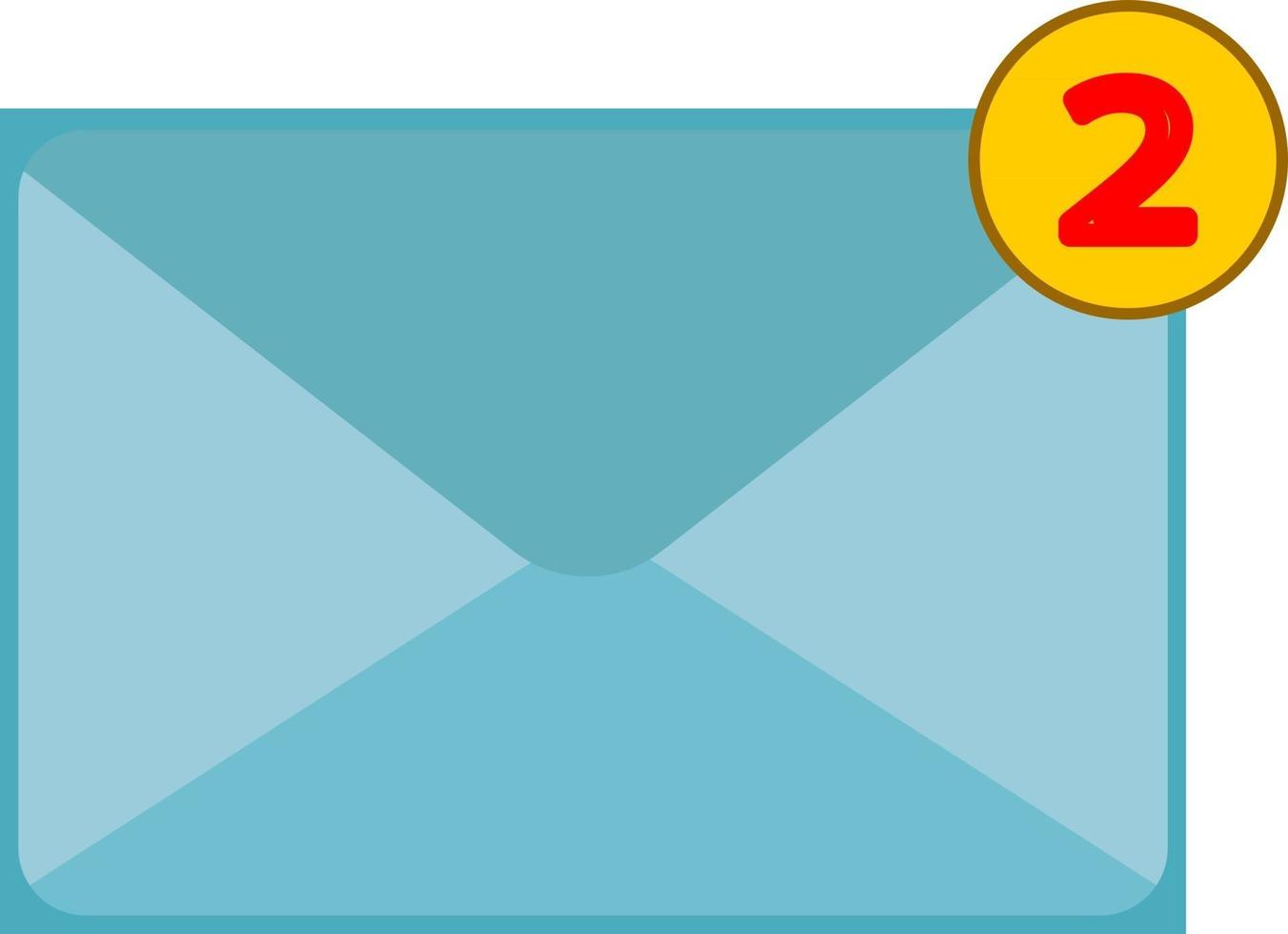 envelope with a document. New email, social media post. vector