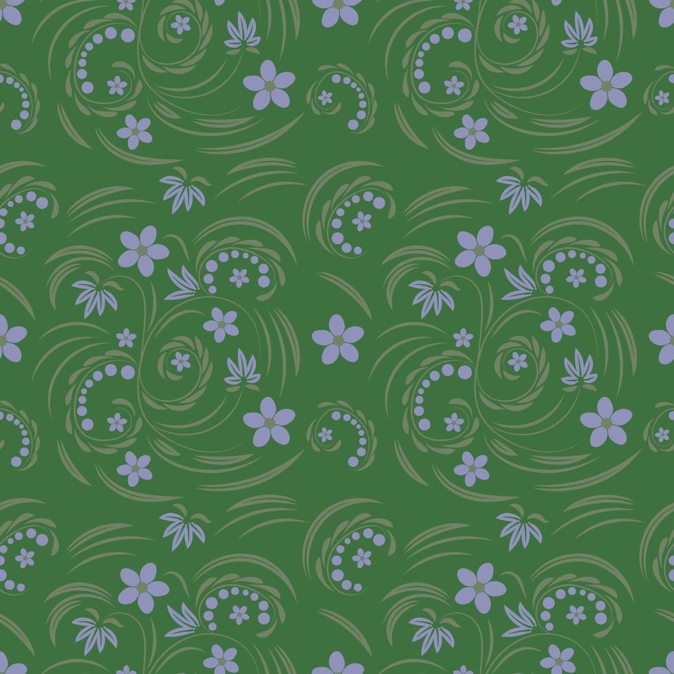 Folk flowers pattern Floral surface design Seamless pattern vector