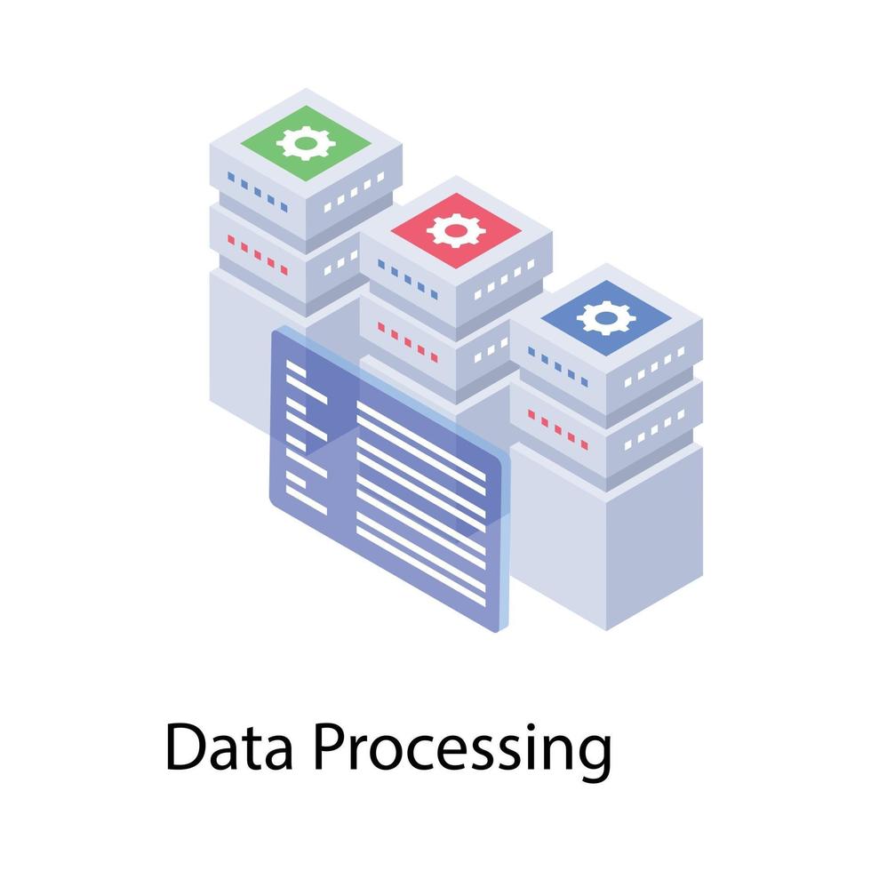 conceptos del centro de datos vector