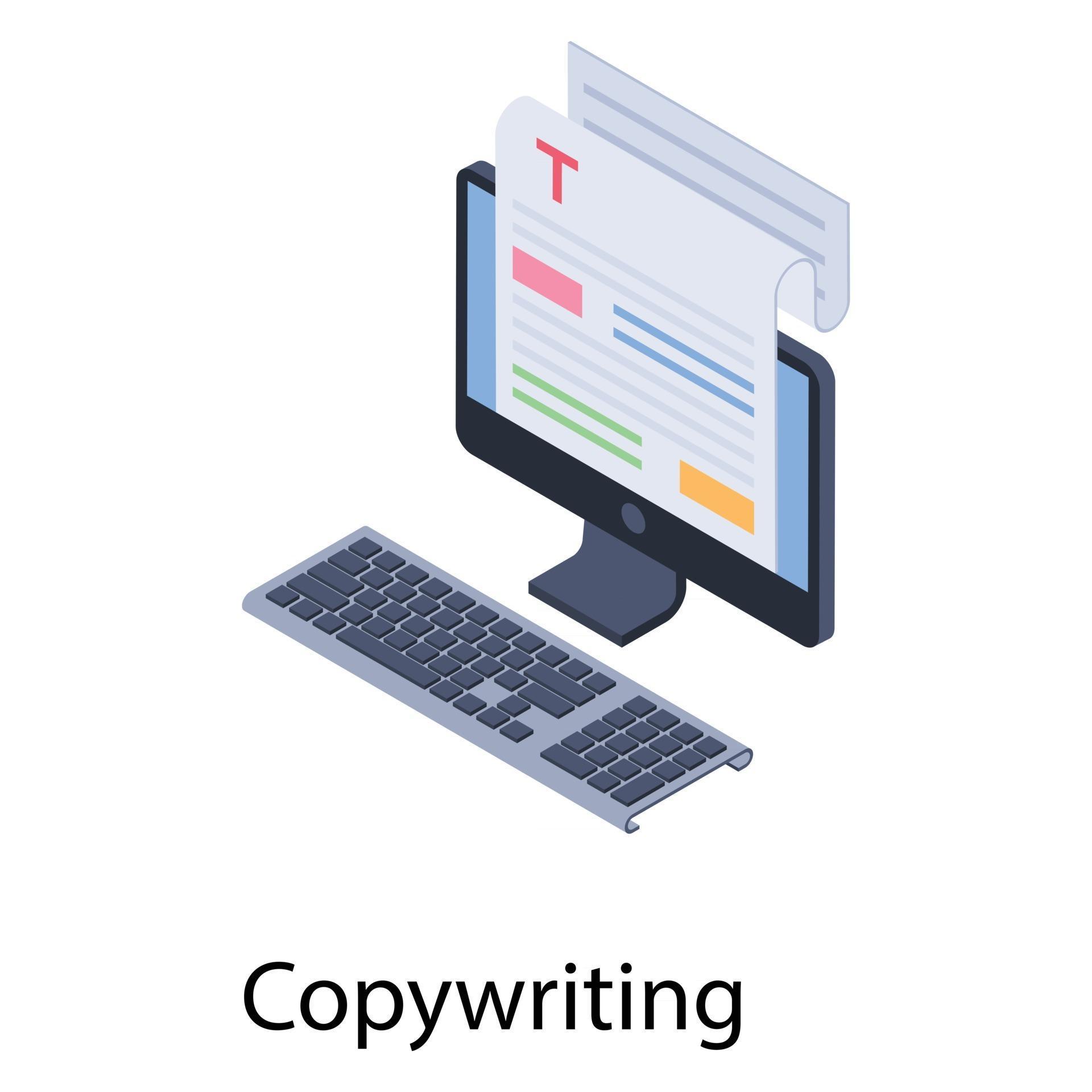 Copy Writing Concepts 2998595 Vector Art at Vecteezy
