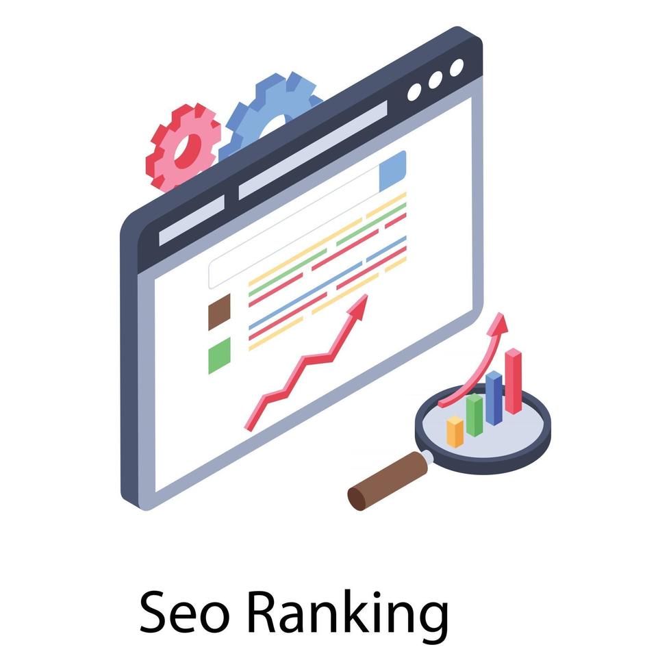 conceptos de ranking seo vector