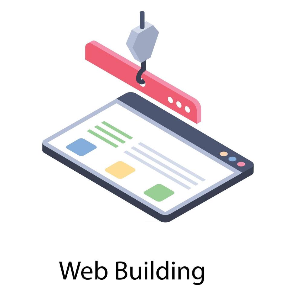 conceptos de construcción web vector