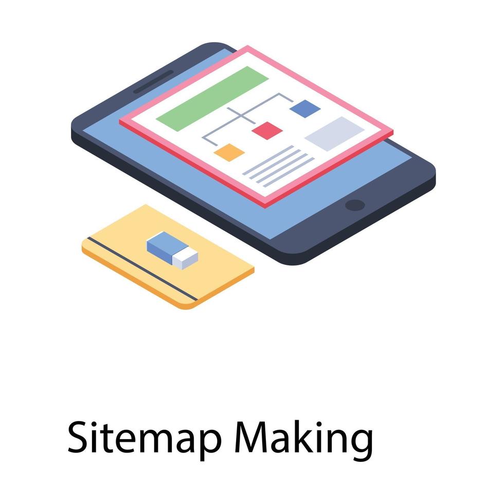 Sitemap Making Concepts vector
