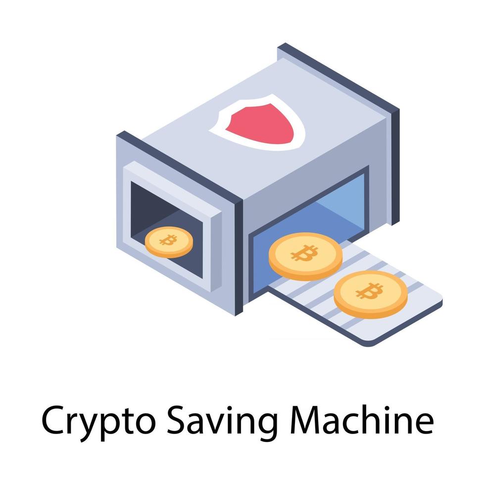 Cryptocurrency Transaction Machine vector