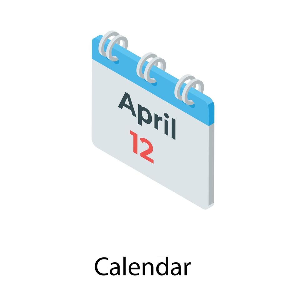 conceptos de fecha del calendario vector