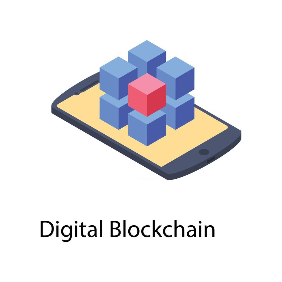 Digital Blockchain Concepts vector