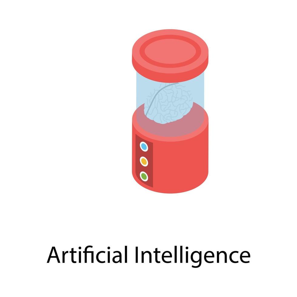 tarro de cerebro humano vector