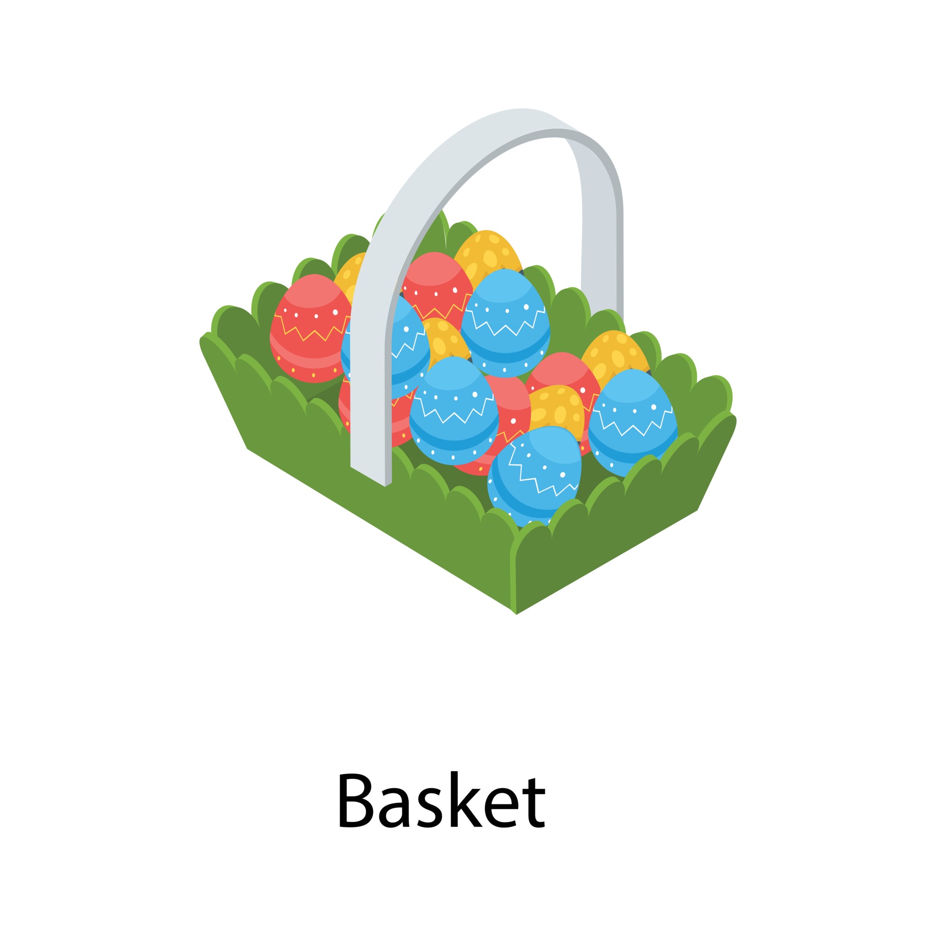 Easter Egg Basket 2999117 Vector Art at Vecteezy