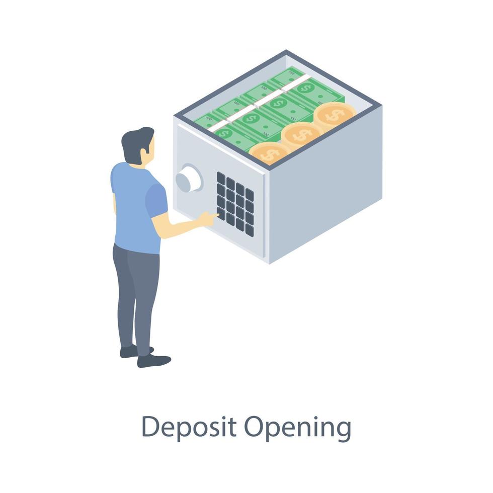 Deposit Opening Concepts vector