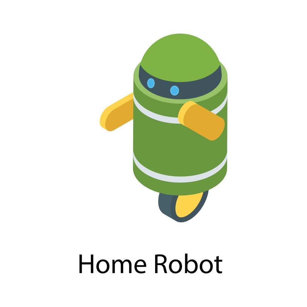 Electronic Home Robot vector