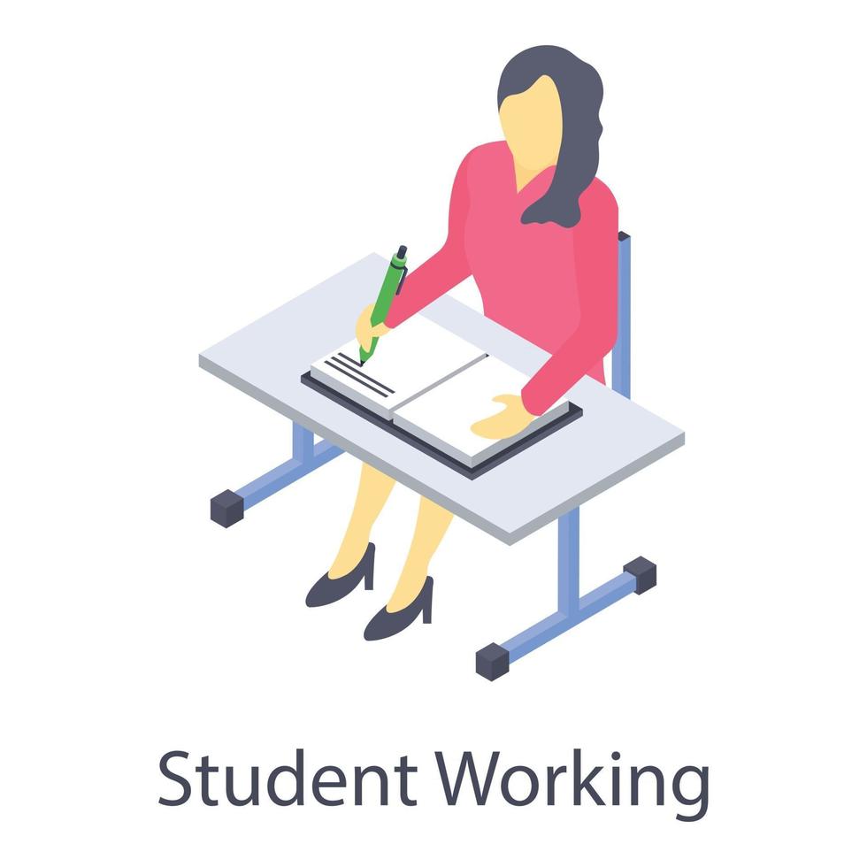 Student Homework Concepts vector