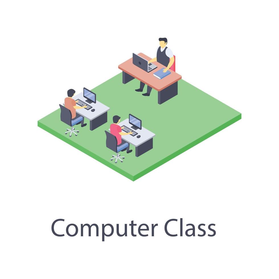 Computer Class Concepts vector