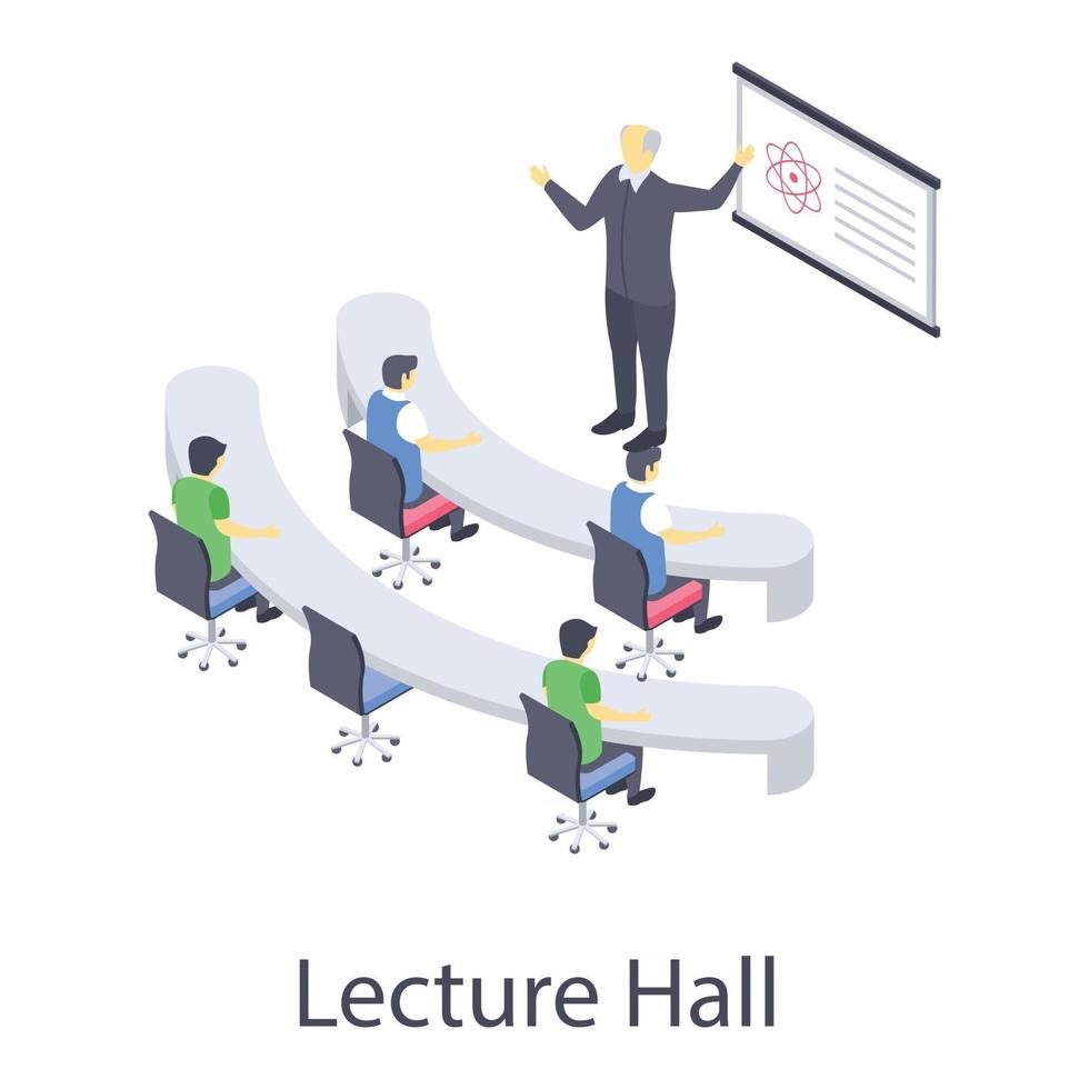 Student Lecture Hall vector