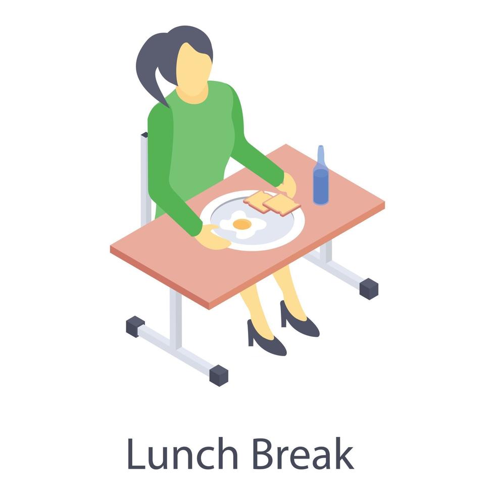 Student Lunch Break vector