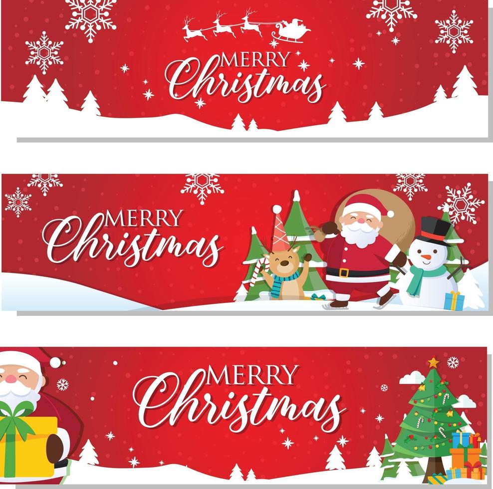 Christmas background with Santa Claus vector