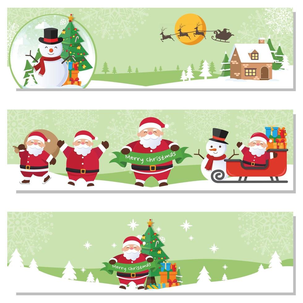 fondo de navidad con santa claus vector