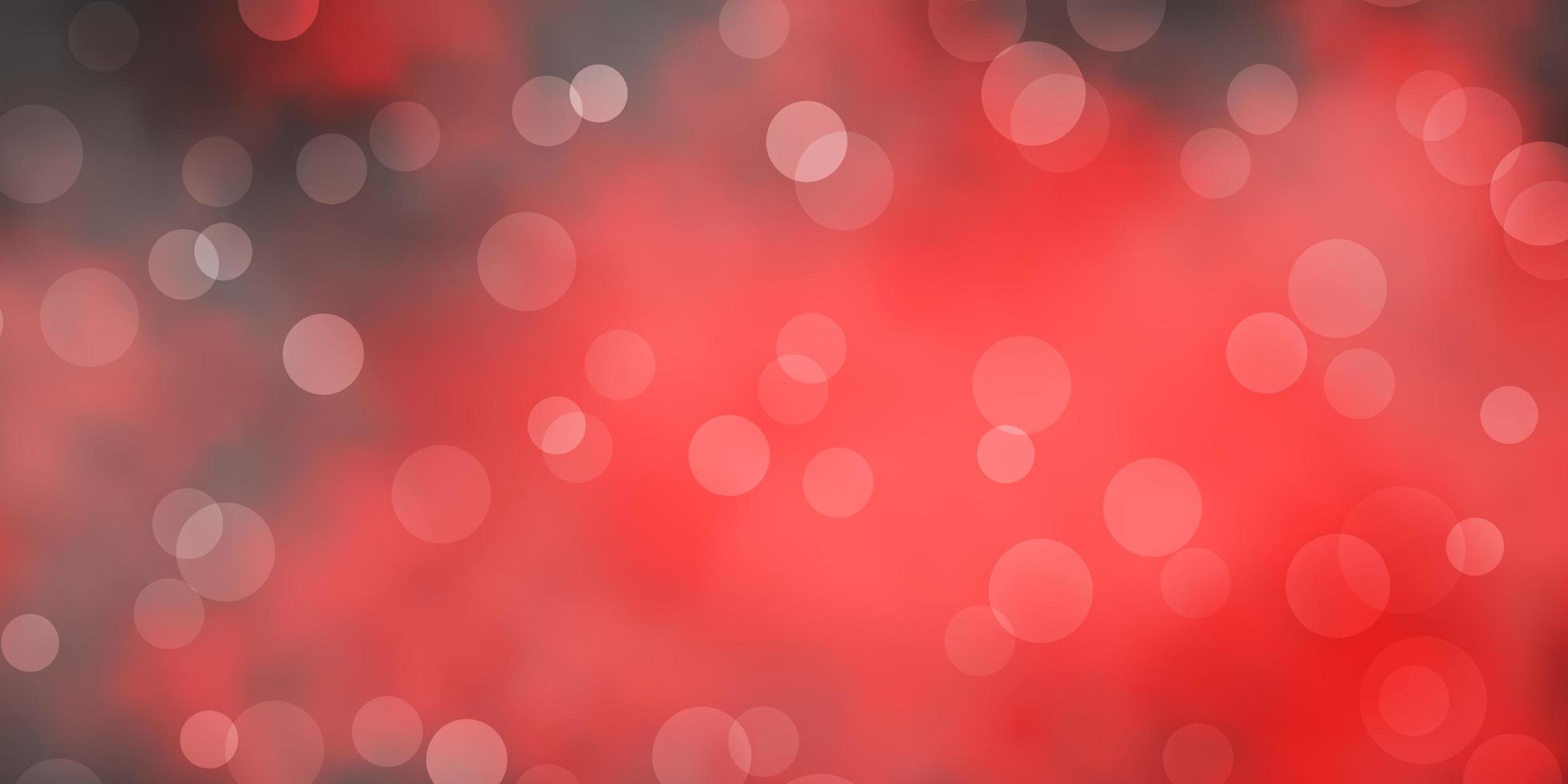 Dark Red vector background with bubbles.