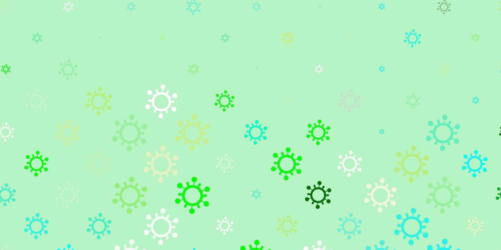 Light Blue, Green vector template with flu signs.