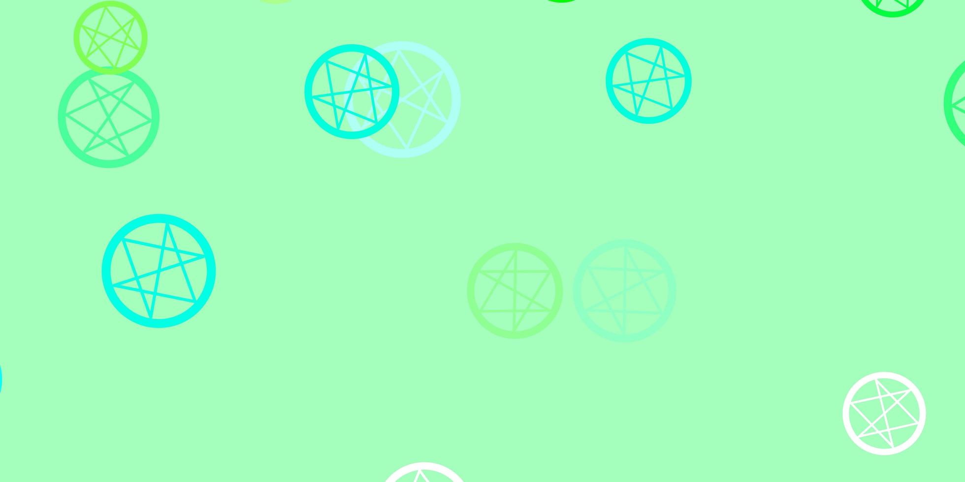 Light Green vector pattern with magic elements.