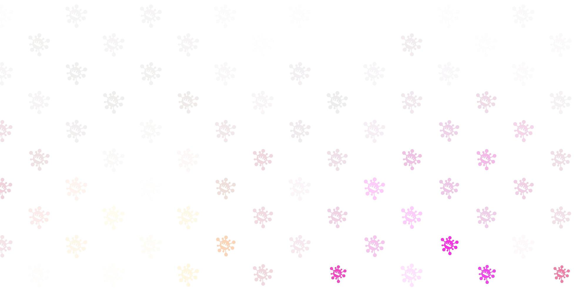 Light pink vector texture with disease symbols.