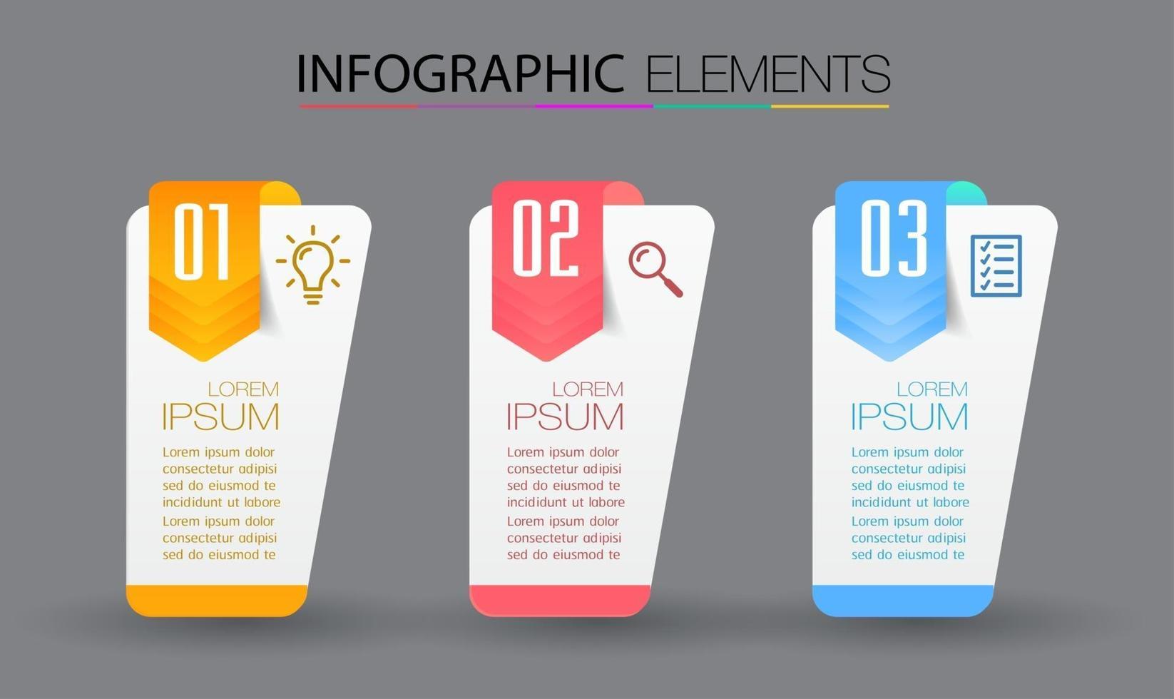 modern text box template, infographics banner vector