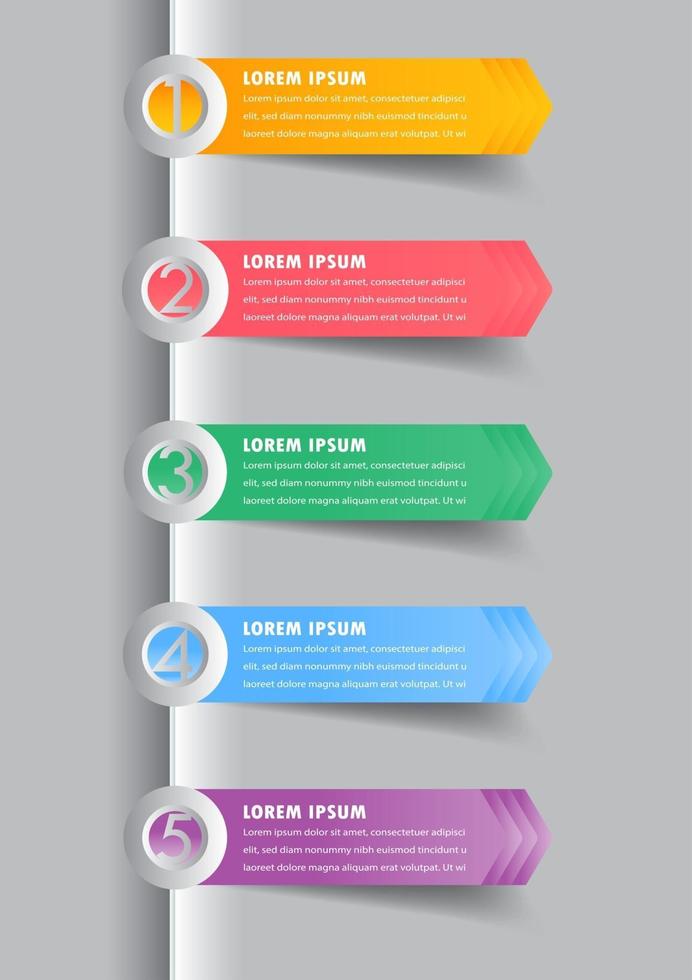 modern text box template, infographics banner vector