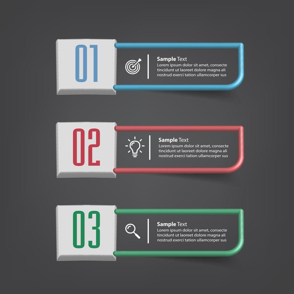 modern text box template, infographics banner vector