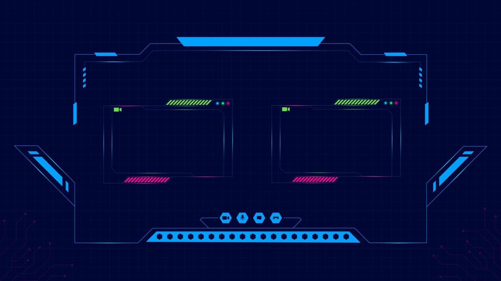 maqueta de pantalla de videollamada de tecnología. icono de videollamada de tecnología vector