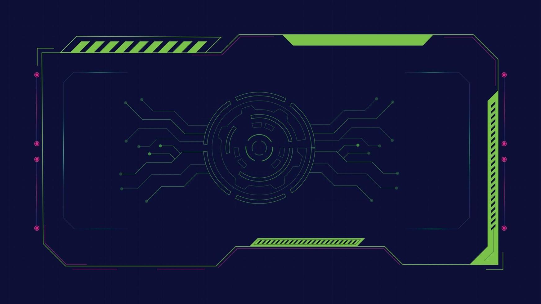 Fondo de tecnología colorida con formas de diagrama e interfaces. vector