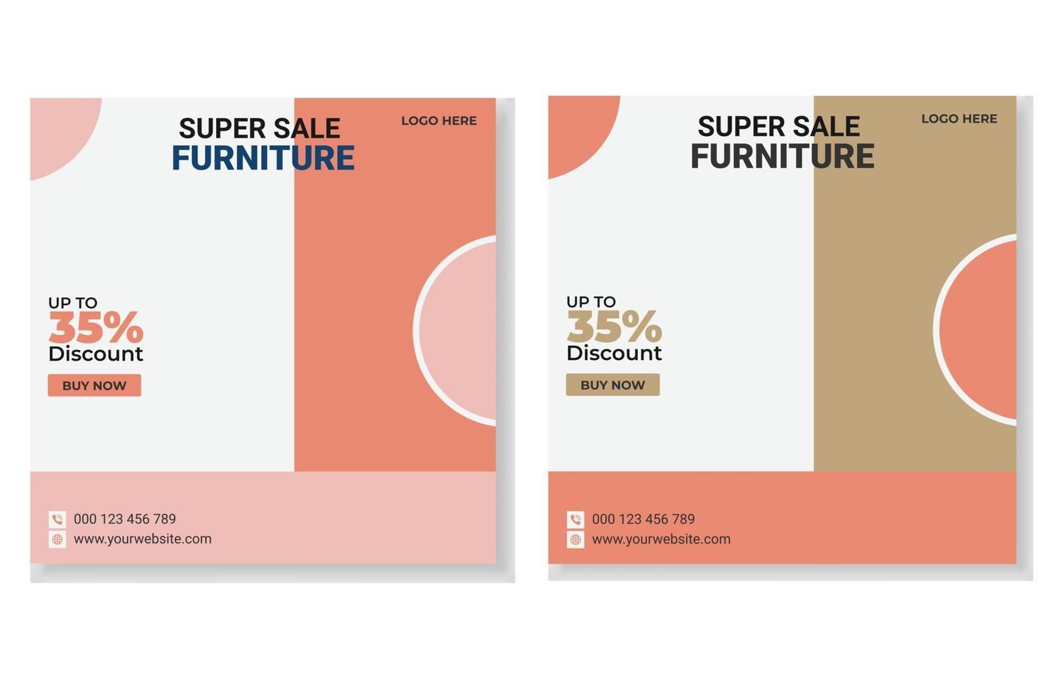 Super furniture promotion sale banner. vector