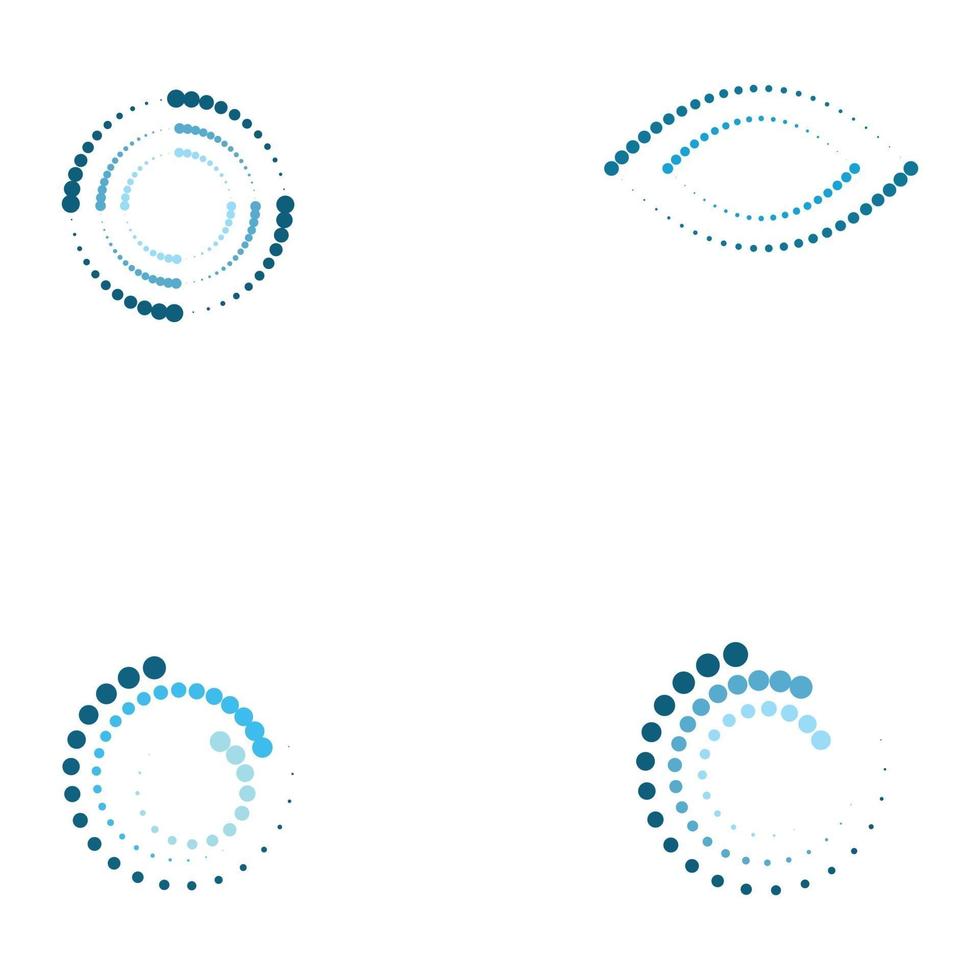 Círculo de semitonos puntos, diseño de ilustraciones vectoriales vector