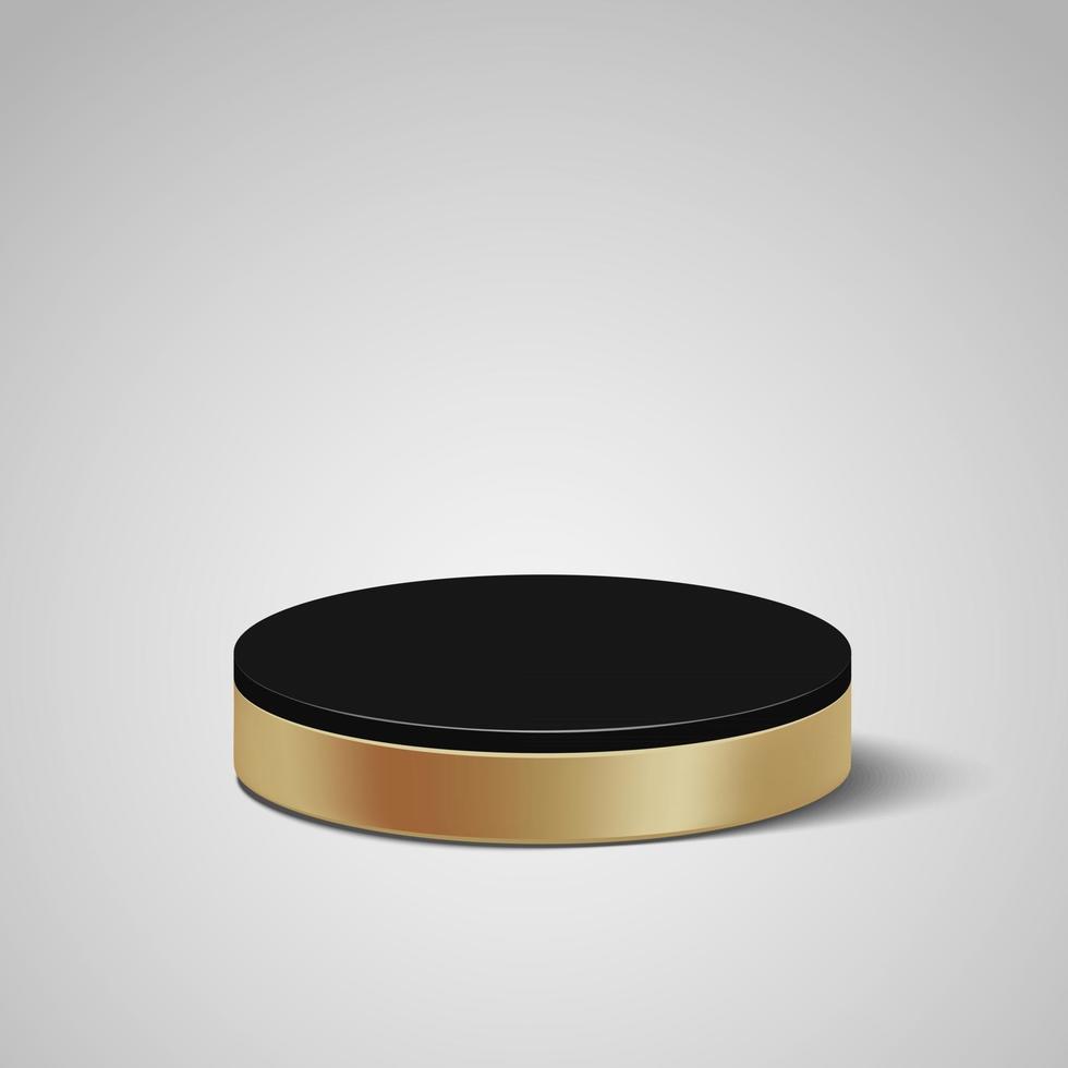 golden black podium background vector