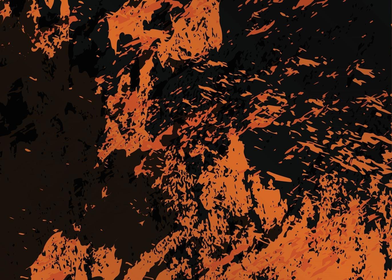 Abstract grunge black orange background vector