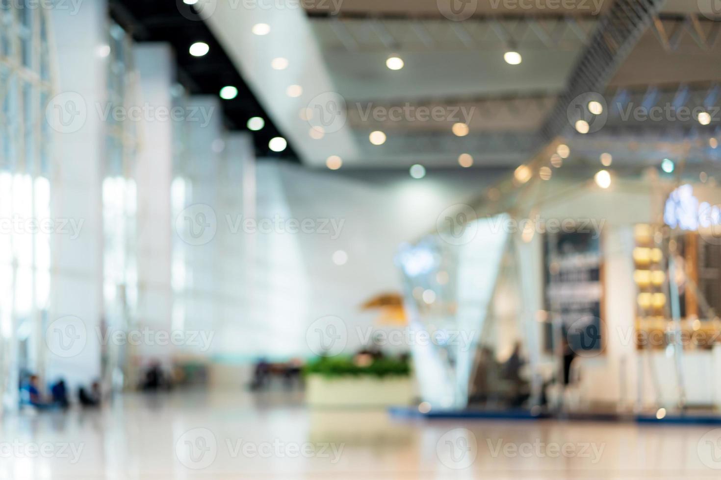 Abstract blur image exhibition hall background photo