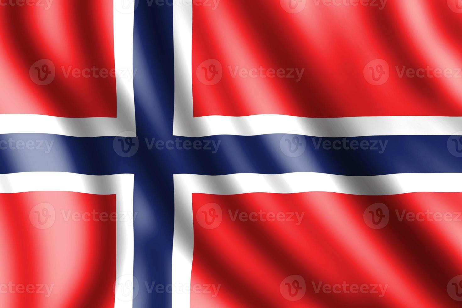 Norway flag, Realistic illustration photo