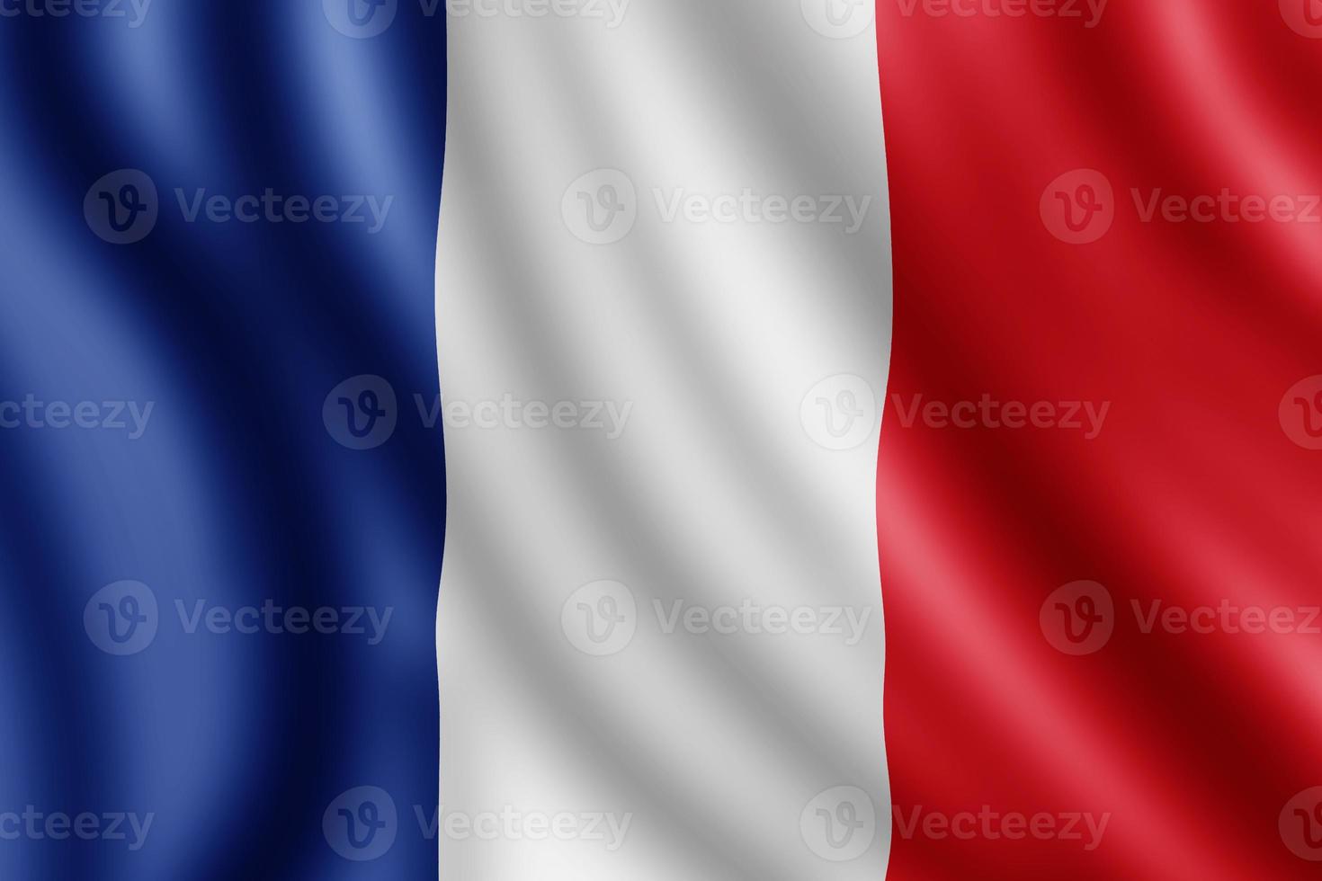 bandera de francia, ilustración realista foto