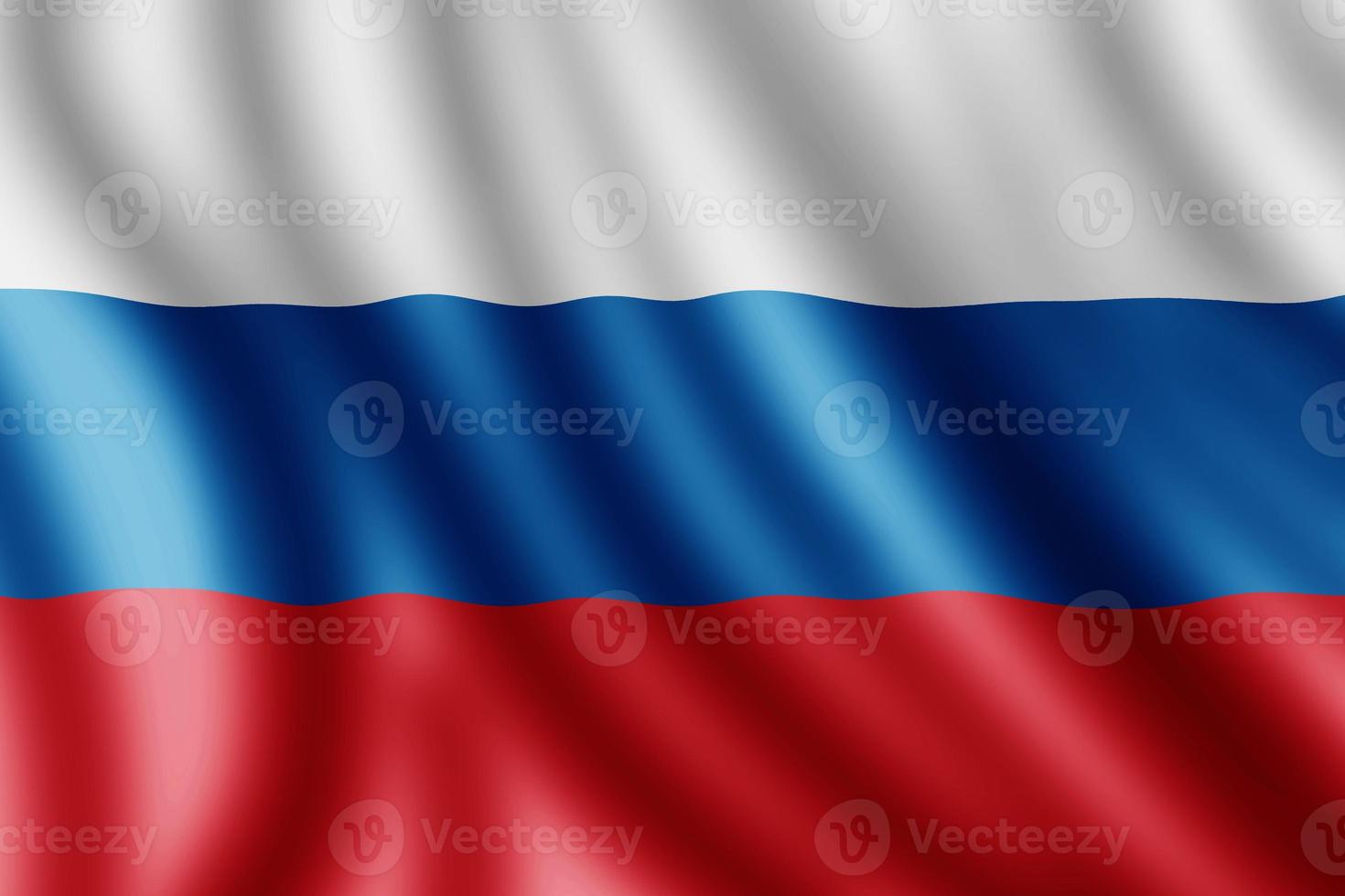 Russian flag, Realistic illustration photo