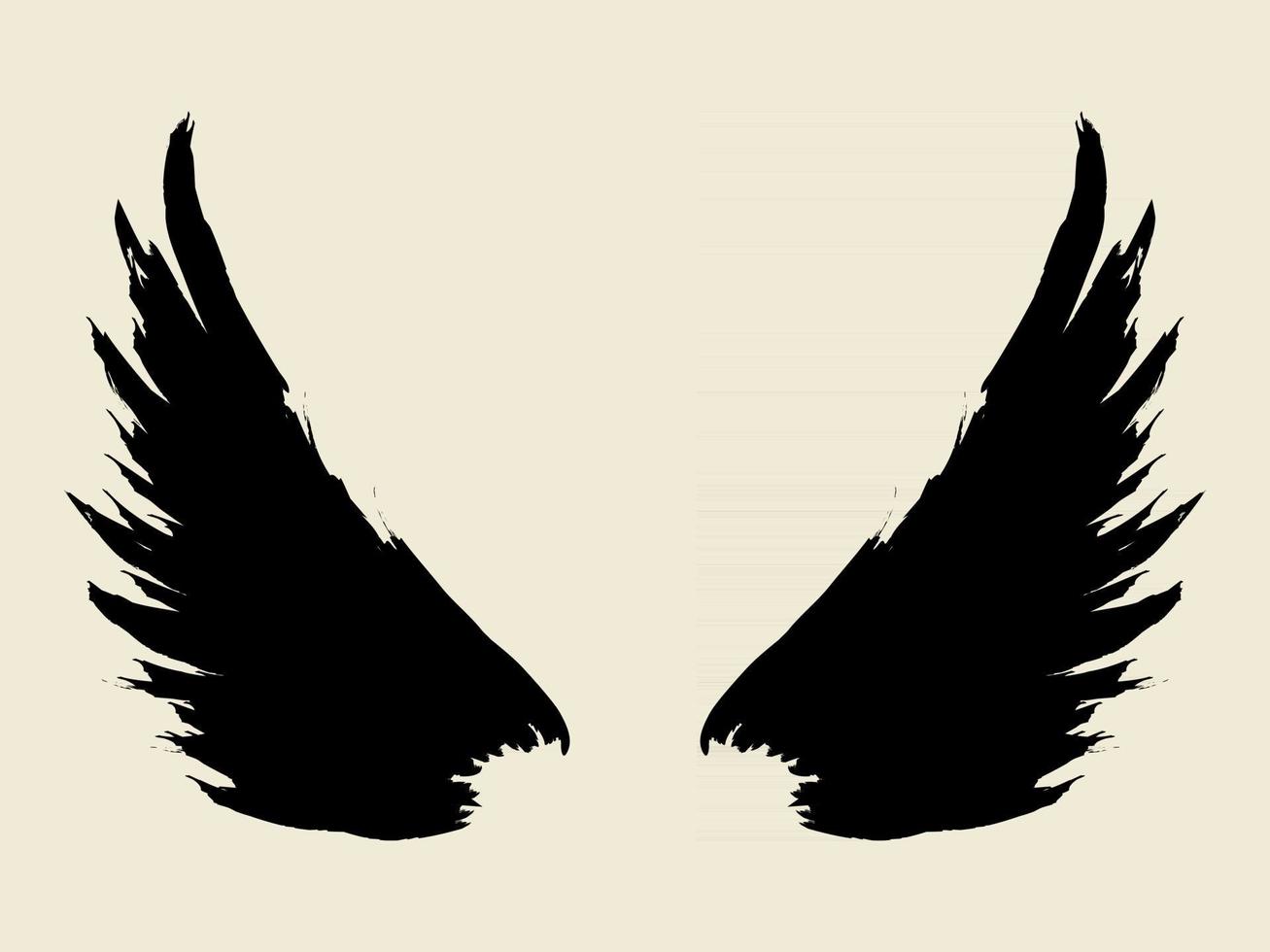 Bush sketch of wings vector
