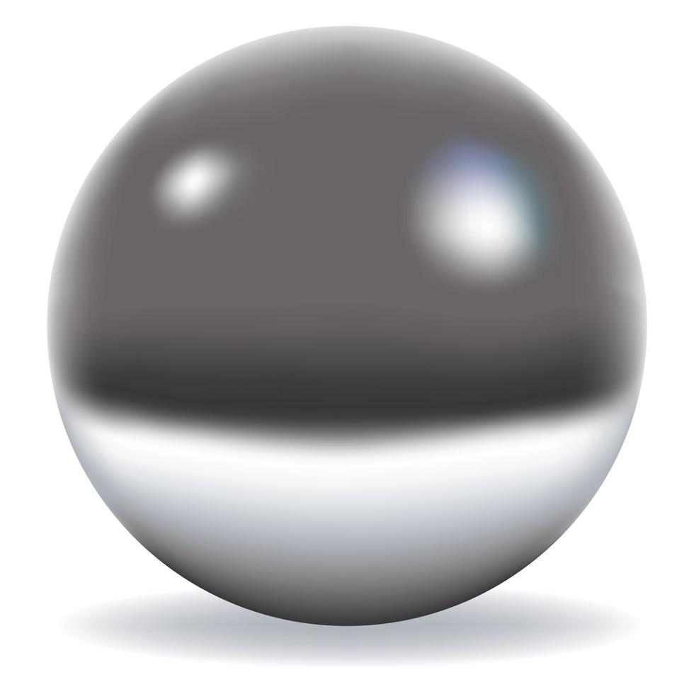 Chrome sphere isolated on white vector
