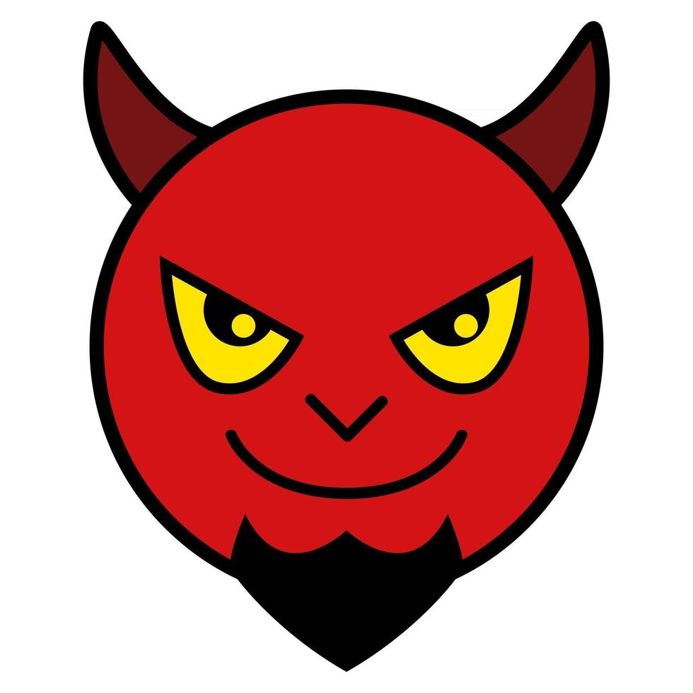 icono de diablo rojo vector