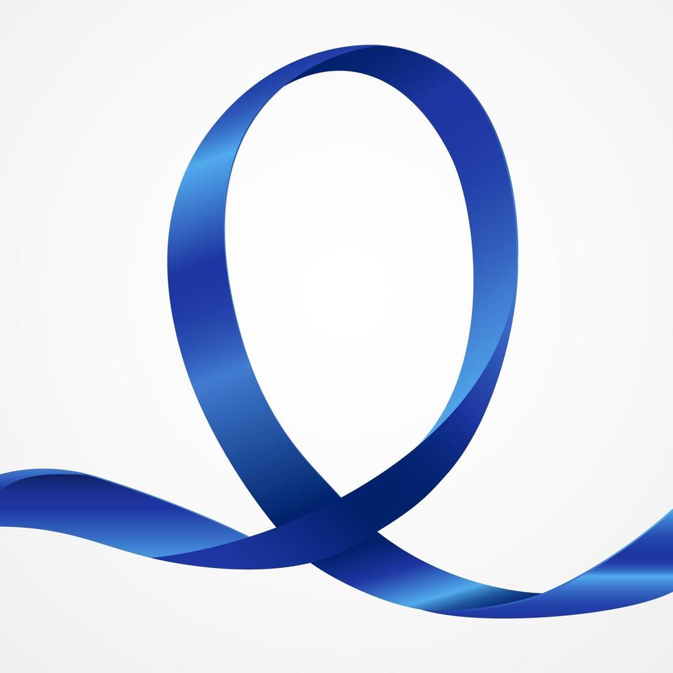 Awareness Blue Ribbon vector