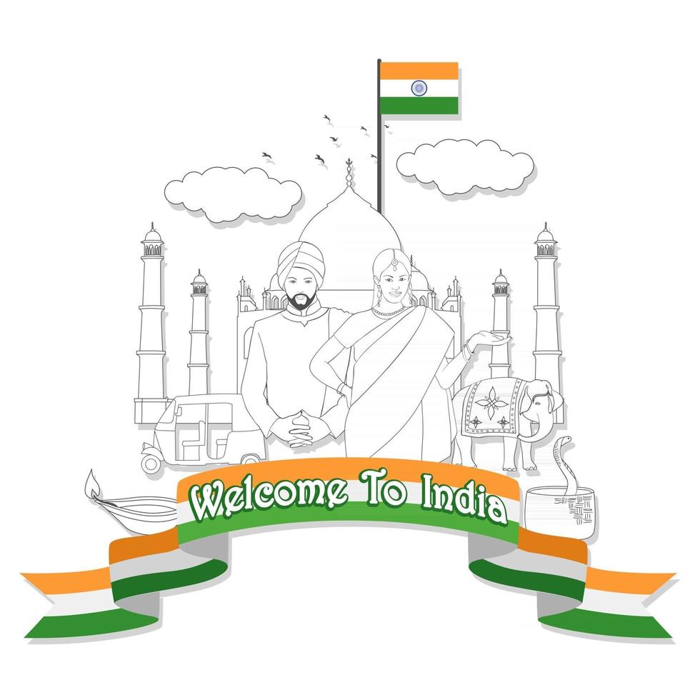 Welcome To India vector