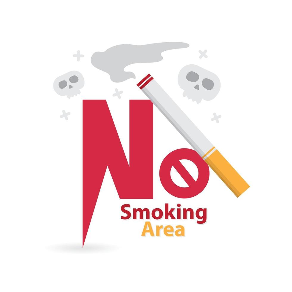 No smoking and Smoking area. smoking cigarette vector