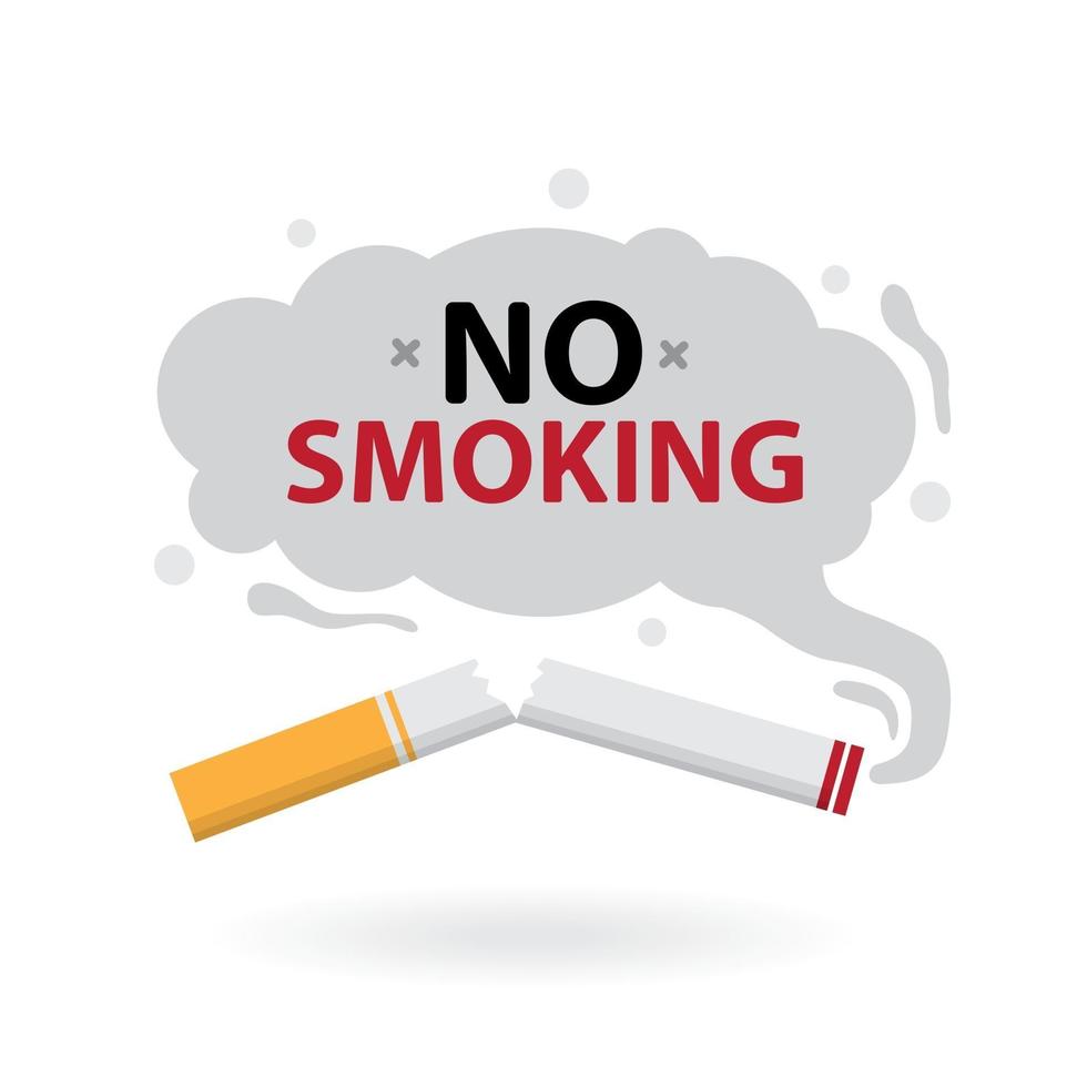 No smoking. smoking cigarette vector